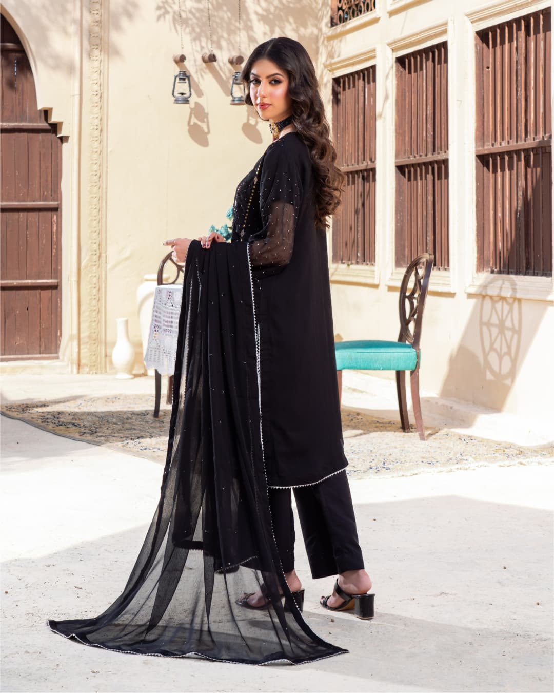 3 Piece Embroidered on Khadi Net suits|RC 24-05