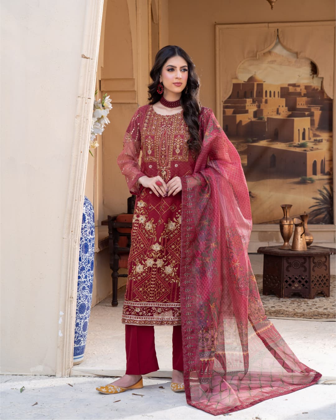 3PC Embroidered on khaadi |RC 24-07