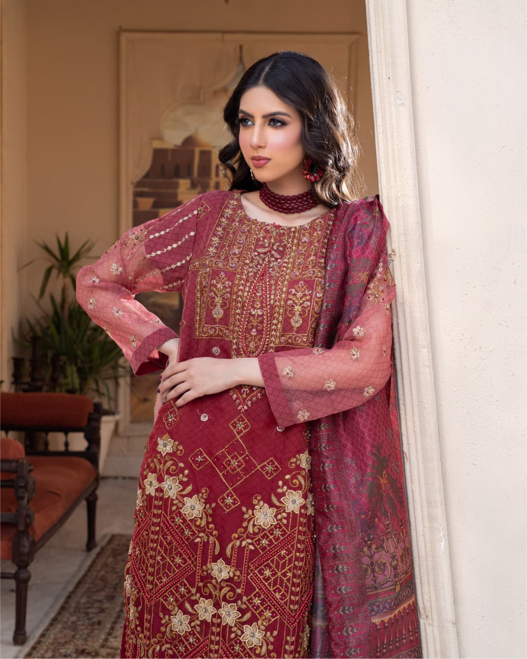 3PC Embroidered on khaadi |RC 24-07