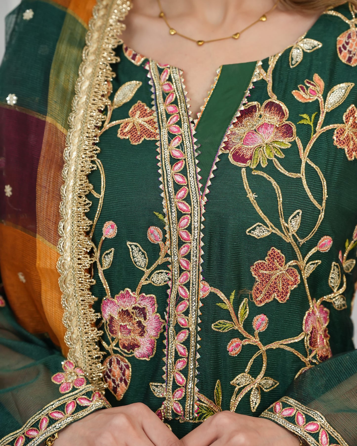 3 Piece Embroidered on Khaadi Net suits|RC 25-018
