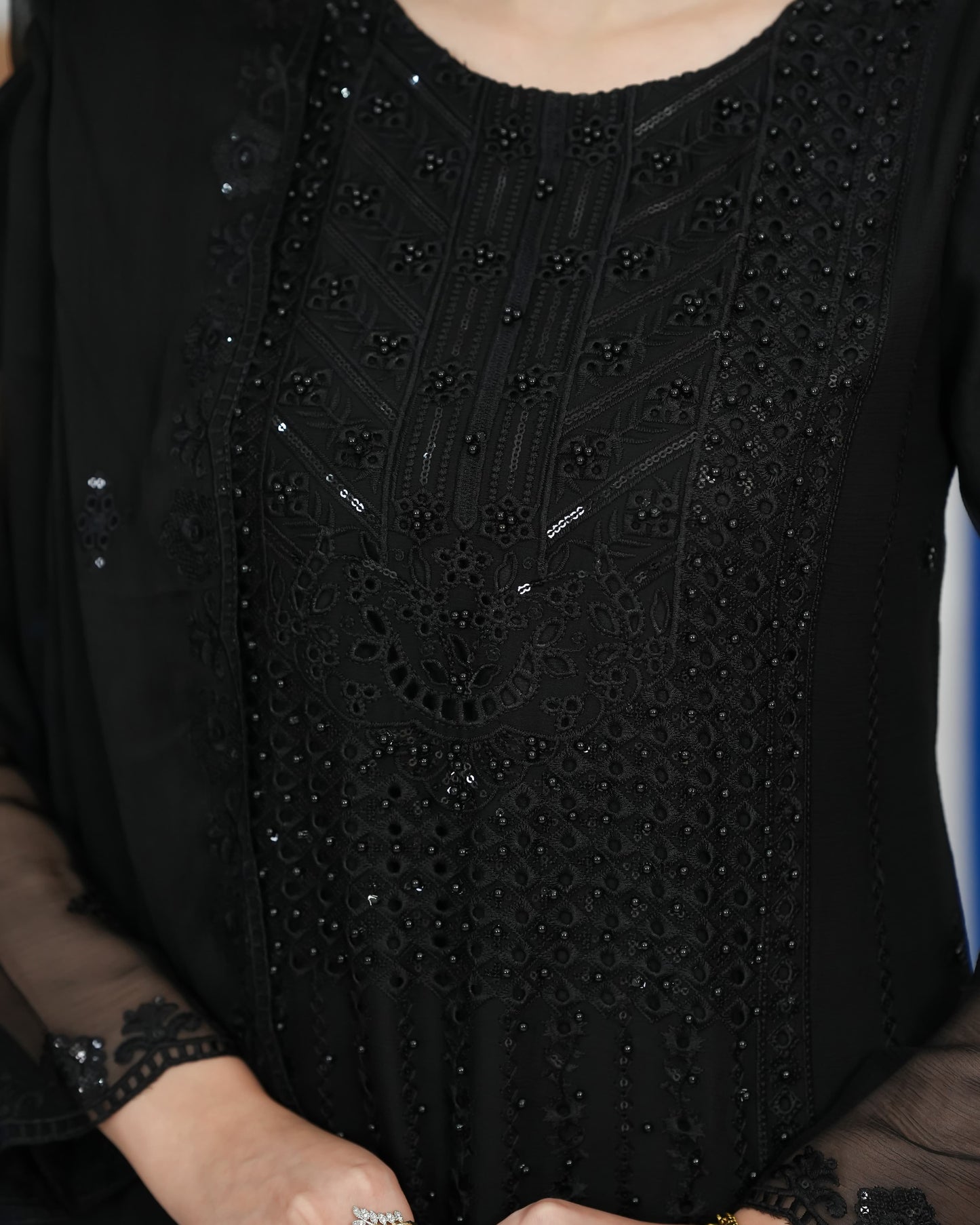 3 Piece Embroidered on Chiffon suits|RC 25-015