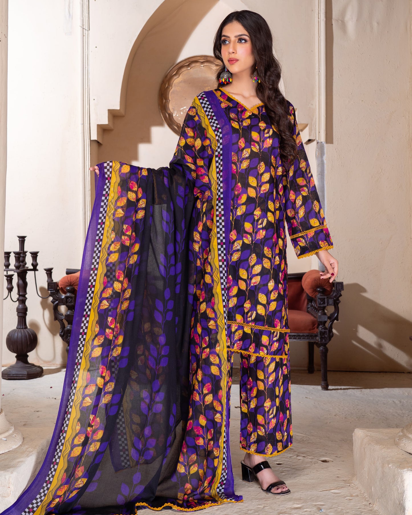 3 Piece Printed Lawn suits|RC-U 24-03 UNSTITCHED