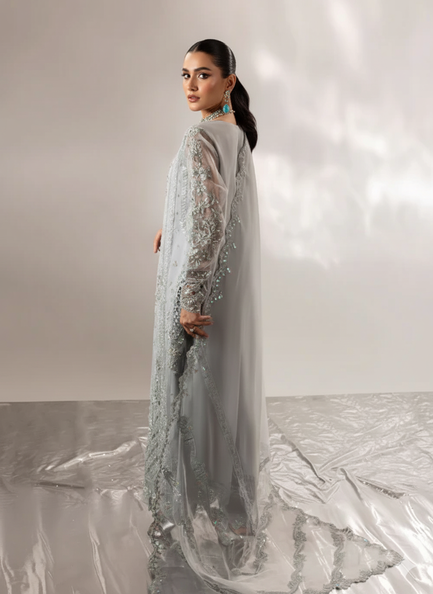 3 Piece Embroidered on Chiffon suits|RC 25-021