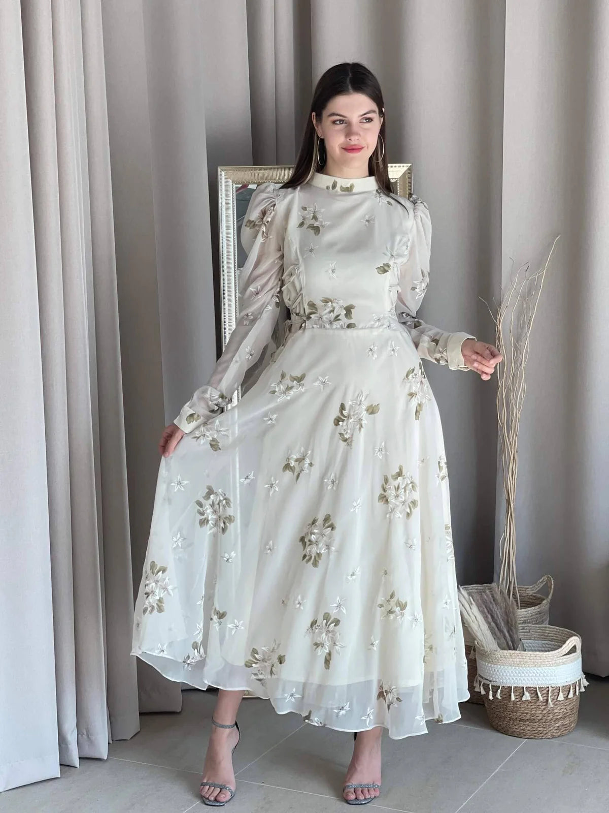Amara Long Floral Dress-Victoria-000-3