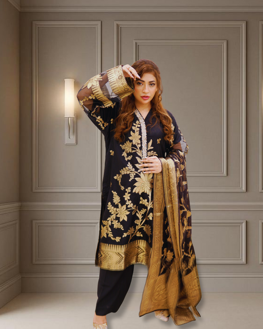 3PC ORGANZA JACQUARD |RC 25-035