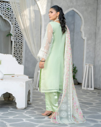 3 Piece Embroidered on Khadi Net suits |RC 24-15
