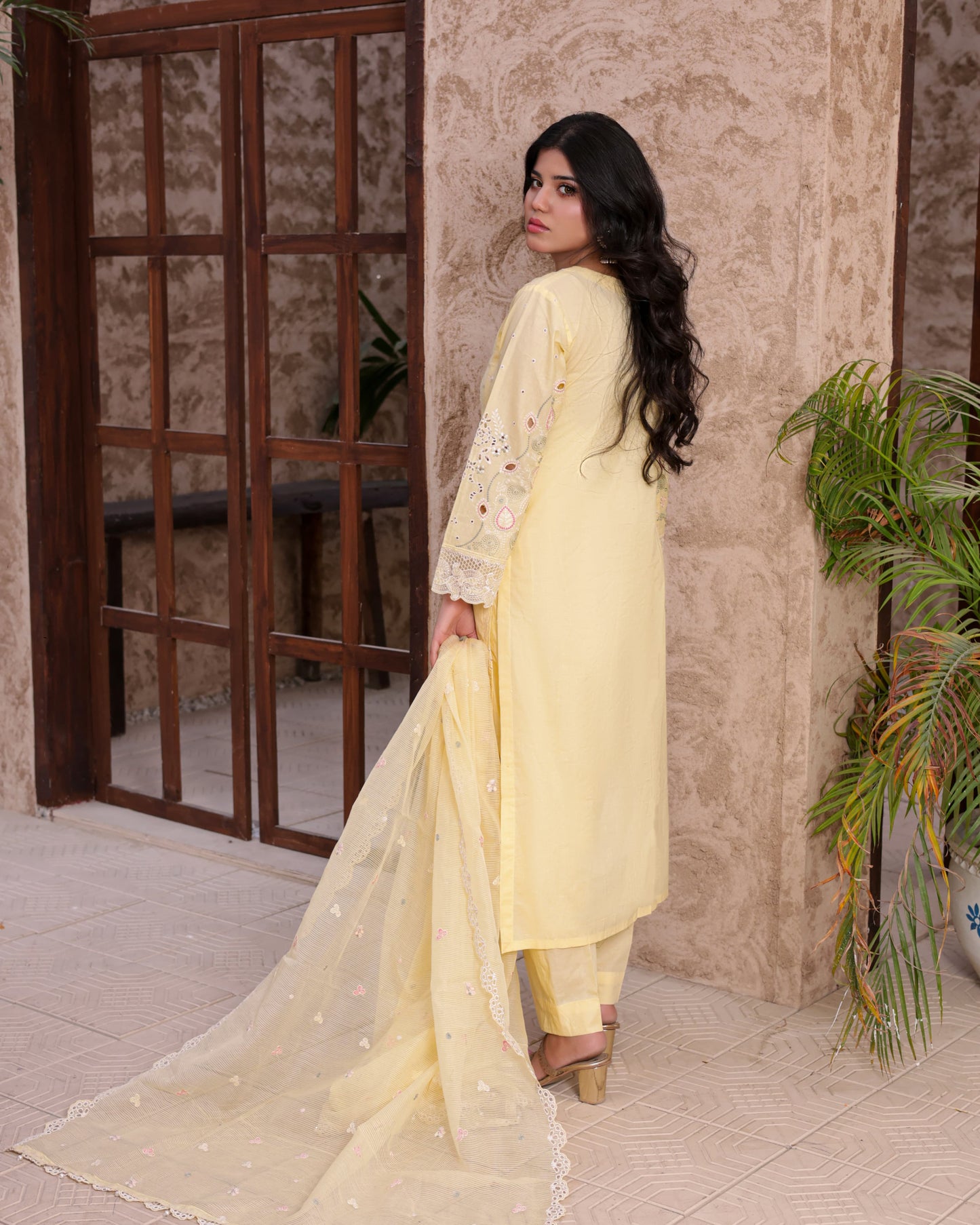 3 Piece Luxury Embroidered Lawn 3 Piece Suit with Handwork & Emb  Dupatta|RC 24-44