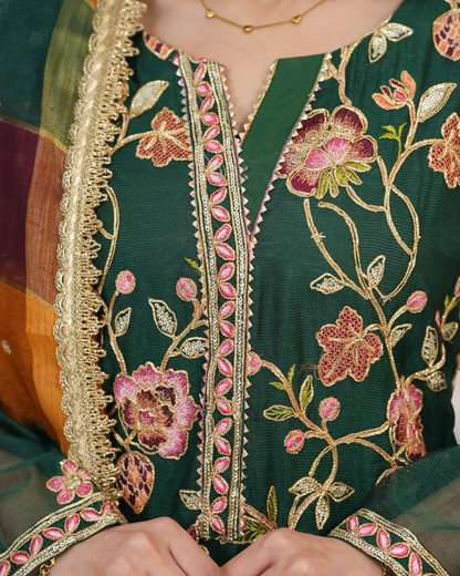 3 Piece Embroidered on Khaadi Net suits|RC 25-018