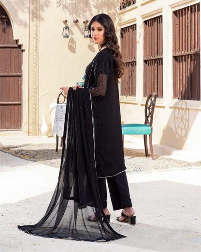 3 Piece Embroidered on Khadi Net suits|RC 24-05