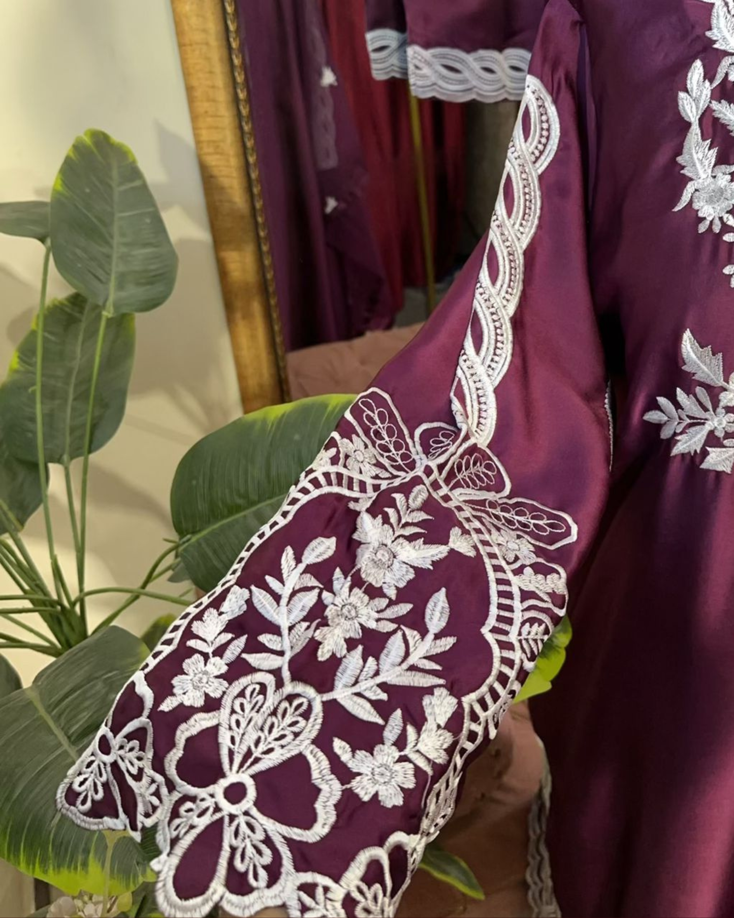 3 Piece Luxury Russian Silk  Embroidered Neck, Sleeves & Cutwork Border with Dupatta  |RC 24-40