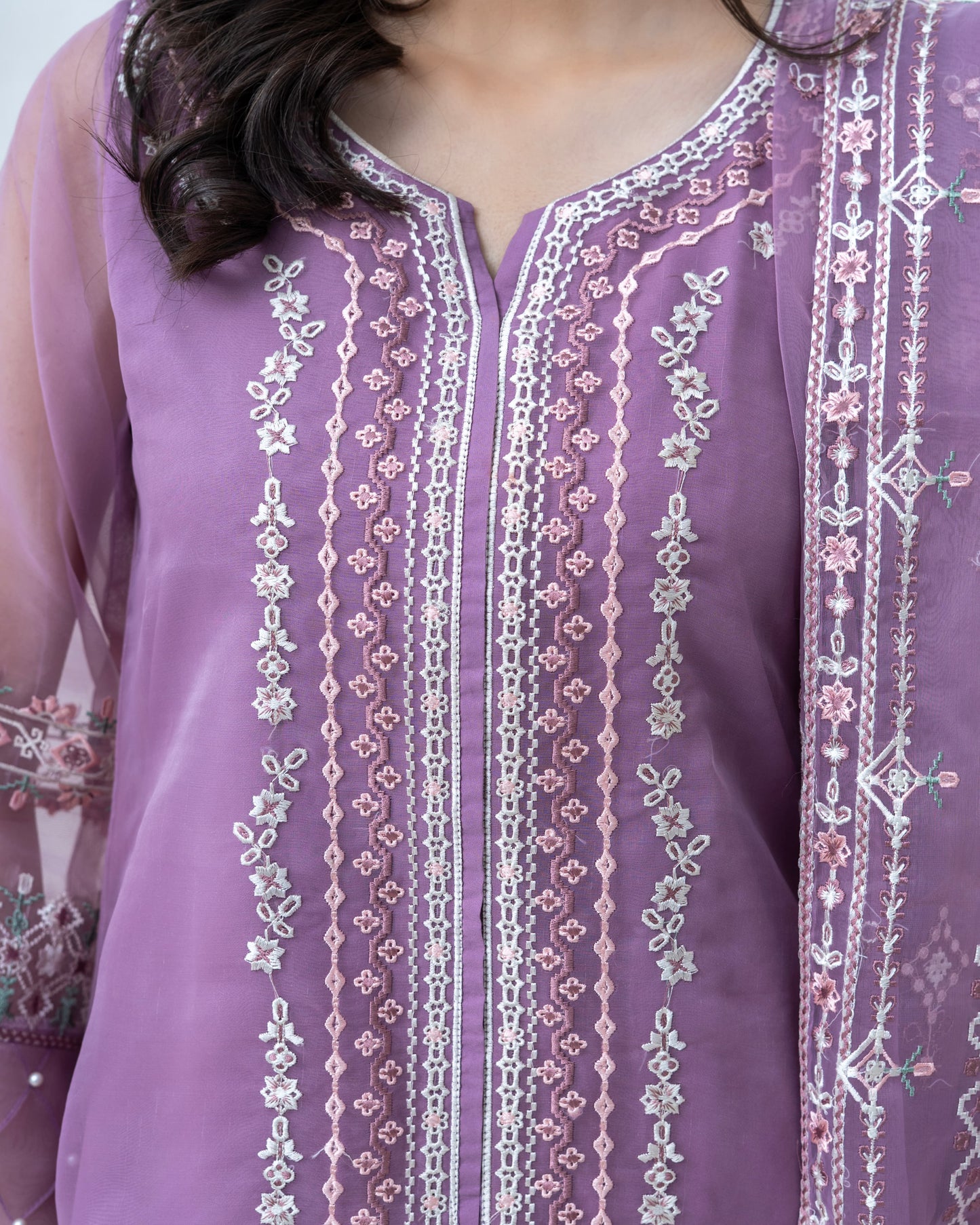 3 Piece Embroidered Organza suits |RC 25-036