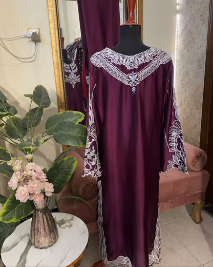 3 Piece Luxury Russian Silk  Embroidered Neck, Sleeves & Cutwork Border with Dupatta  |RC 24-40