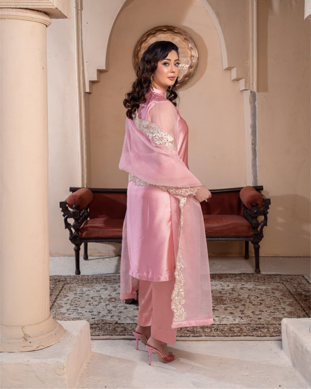 3 Piece Embroidered on Khadi Net suits|RC 24-06