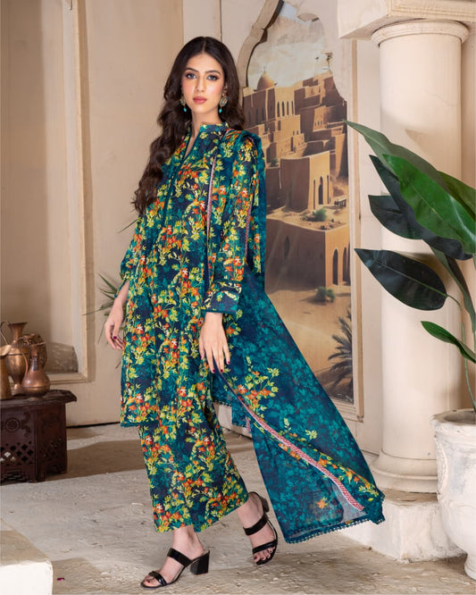 3PC PRINTED LAWN|RC 24-18 UNSTITCHED