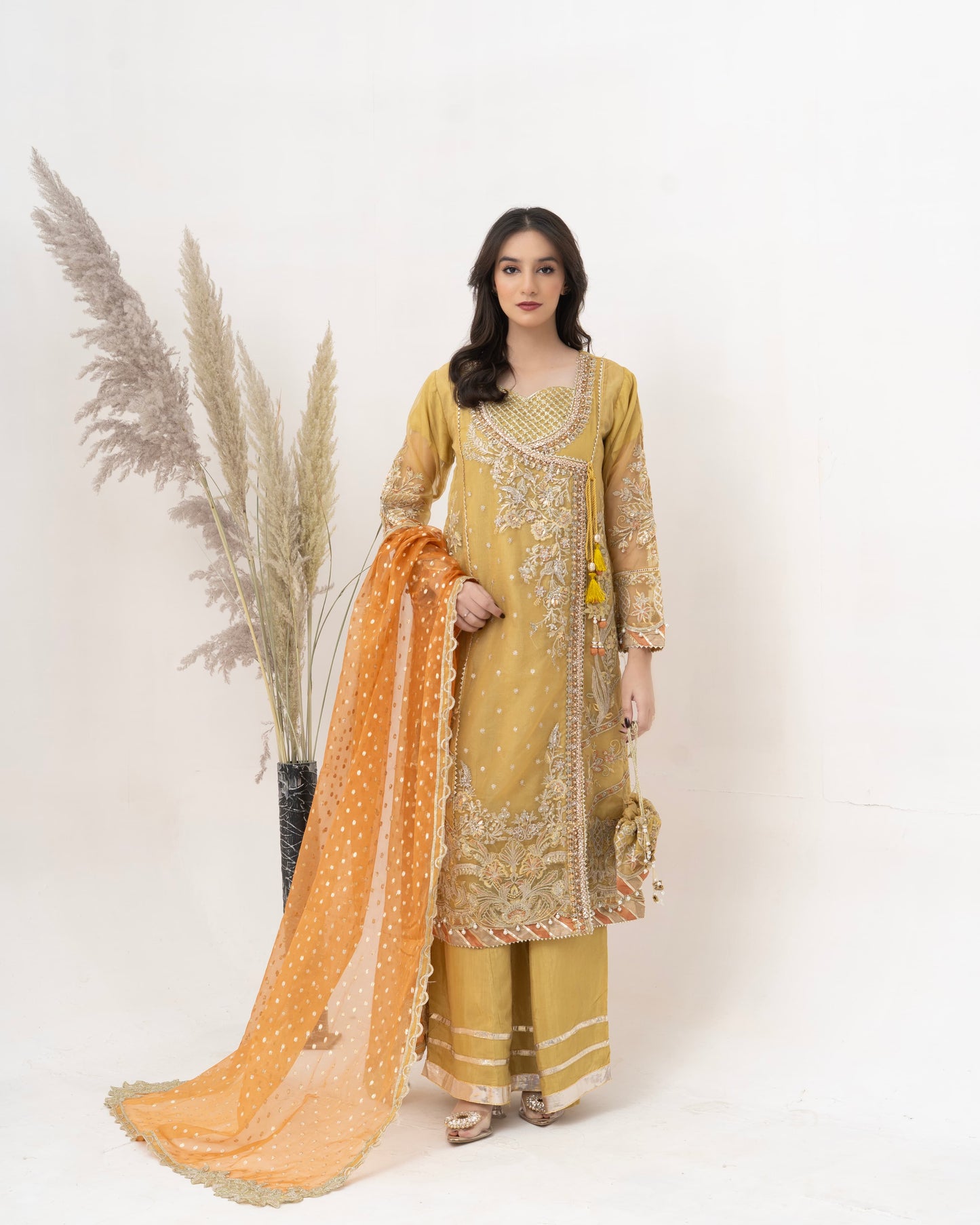 3 Piece Embroidered Organza suits |RC 25-001