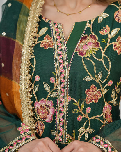 3 Piece Embroidered on Khaadi Net suits|RC 25-018