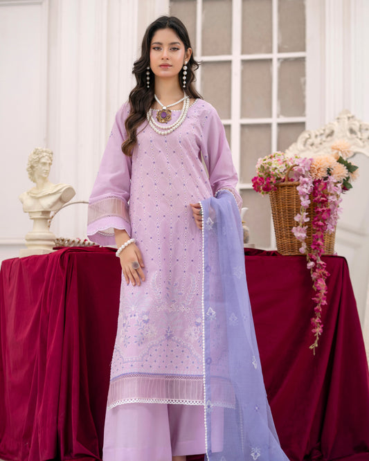 3 Piece Luxury Lawn Chikankari Embroidered Shirt & Dupatta |RC 24-36