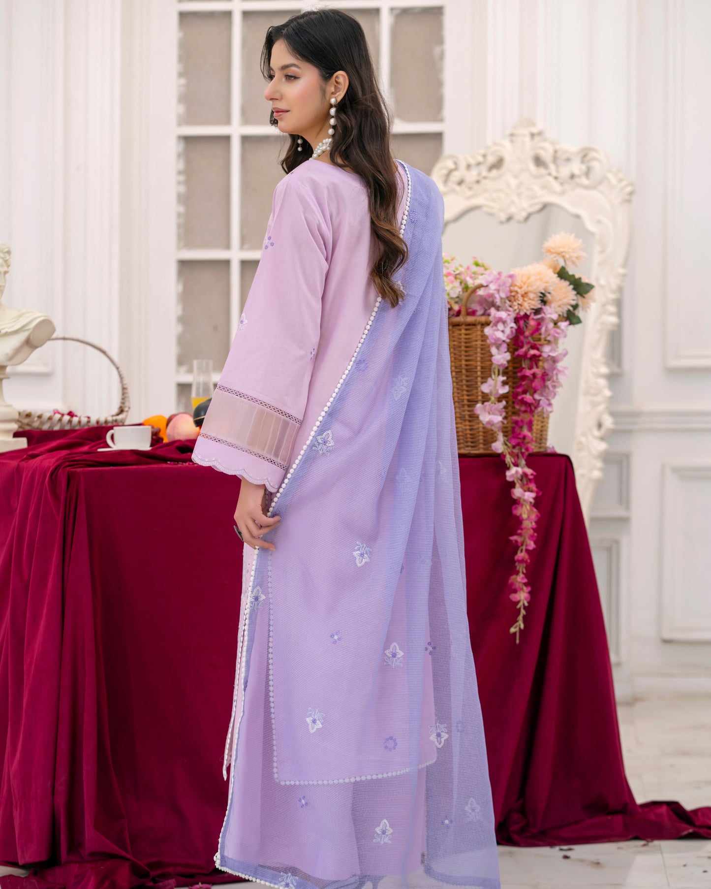 3 Piece Luxury Lawn Chikankari Embroidered Shirt & Dupatta |RC 24-36