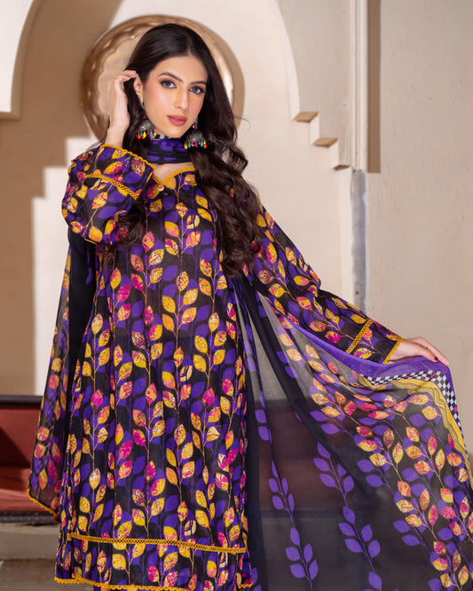 3 Piece Printed Lawn suits|RC-U 24-03 UNSTITCHED