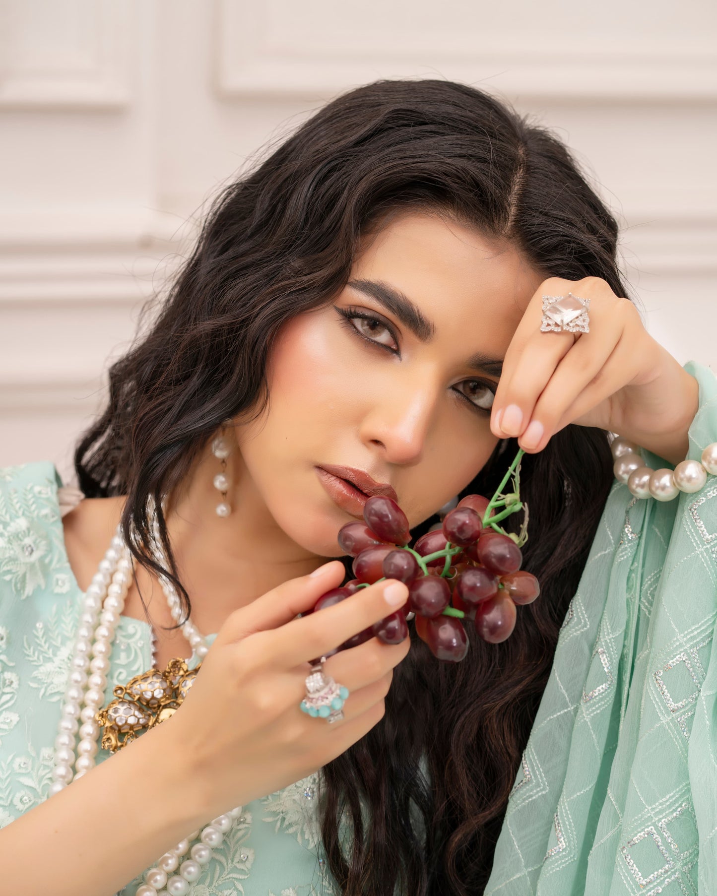 3 Piece Luxury Set  Sequin Embroidered Chiffon Suit with Matching Dupatta  |RC 24-52