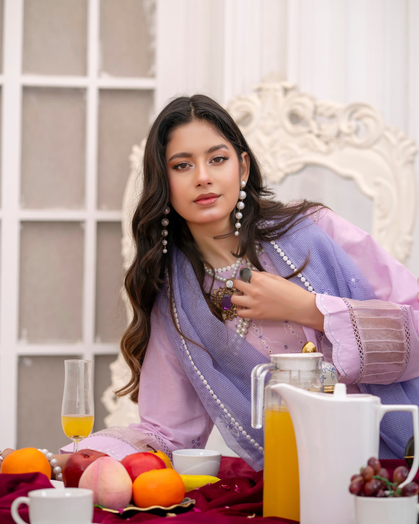 3 Piece Luxury Lawn Chikankari Embroidered Shirt & Dupatta |RC 24-36