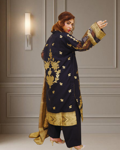 3PC ORGANZA JACQUARD |RC 25-035