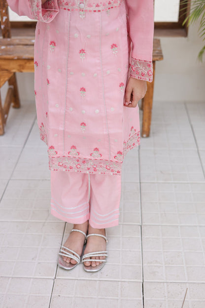 Javari Net  Frock With Embroidery & embellishment | Formal
