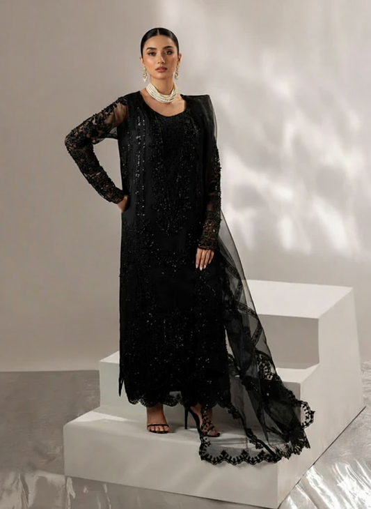 3 Piece Embroidered on Chiffon suits|RC 25-020